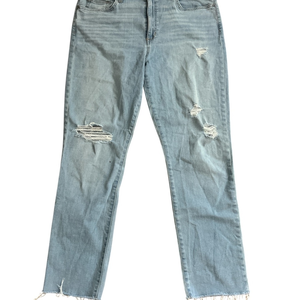 Joe’s Jeans Women’s Skinny Distressed Raw Hem Denim Jeans Light Wash Size 32